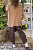 Charli Honeycomb Oversized Turtle Knit Camel